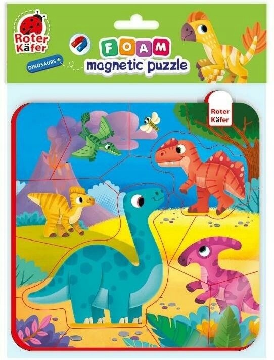 Piankowe puzzle magnetyczne. Dinozaury