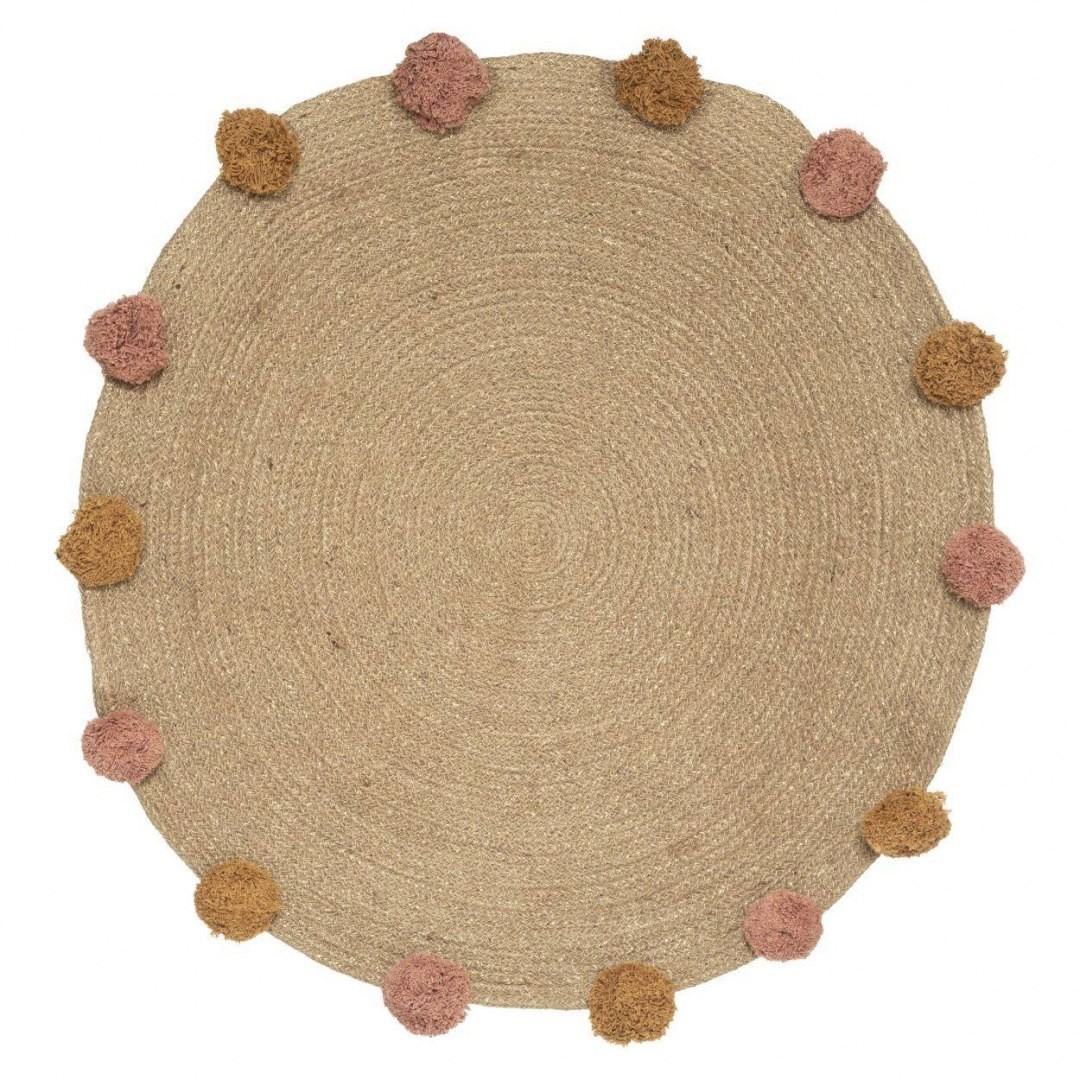 Jutowy dywan dla dzieci Pompoms 78 cm 174158