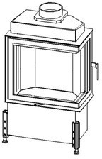 Kobok Midi Corner 670/330 prawa szyba 6,5kW K/CORNER/MIDI/670/P/330