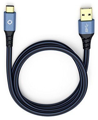 Oehlbach OEHLBACH USB Plus kabel USB-A na USB-C 1 czarny/niebieski D1C9328