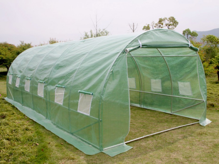 Vente-Unique Tunel foliowy z konstrukcją stalową IPOMEA o pow. 18 m -  szer. 600 × szer. 300 × wys. 200 cm