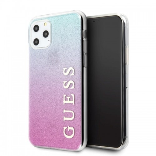 Guess Glitter Gradient Etui iPhone 11 Pro Max Pink/Blue 10_15336