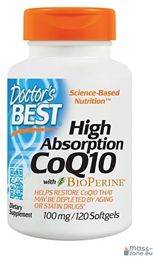 DOCTORS BEST Doctor's Best High Absorption CoQ10 z Bioperyną, 100mg - 120kaps.