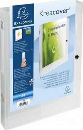 Staples EXACOMPTA Teczka na zatrzask KREACOVER 40mm biały
