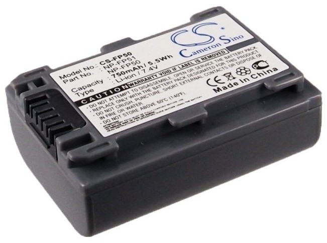 Cameron Sino Sony NP-FP50 750mAh 5.55Wh Li-Ion 7.4V Cameron Sino)