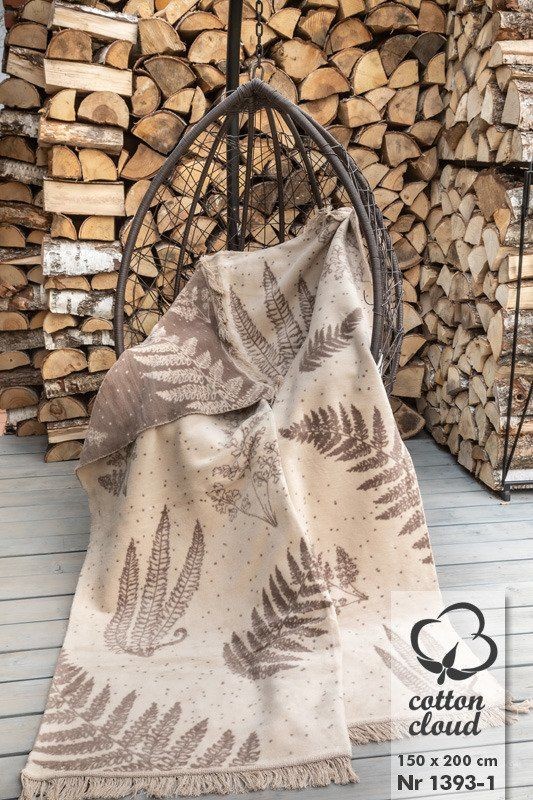Cotton cloud Koc Cotton Cloud Housie Fern Beige