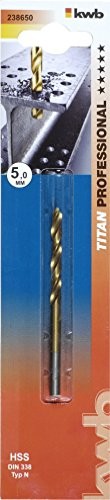 HSS KWB wiertła TiN metalowym wiertło spiralne, jakość przemysłowa, precyzyjnie nacięty, wysoka prędkość cięcia, DIN 338)