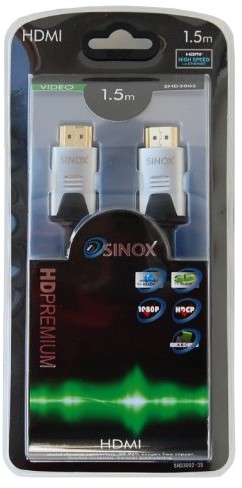Sinox shd3002 kabel HDMI, czarna, sztuka: 1 SHD3002