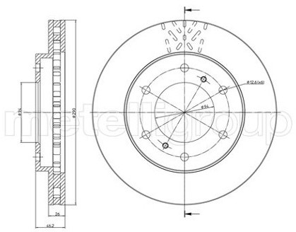 METELLI Tarcza hamulcowa 23-0777C