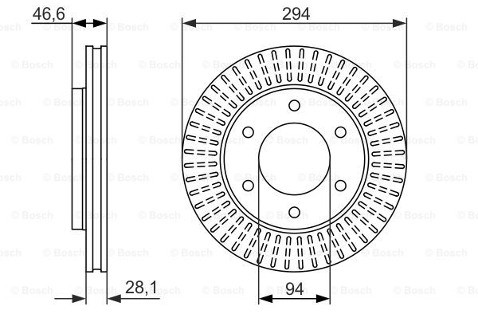 BOSCH Tarcza hamulcowa przednia, 0 986 479 704  0986479704