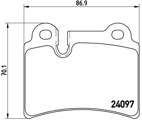 BREMBO Zestaw klocków hamulcowych, hamulce tarczowe P 85 111