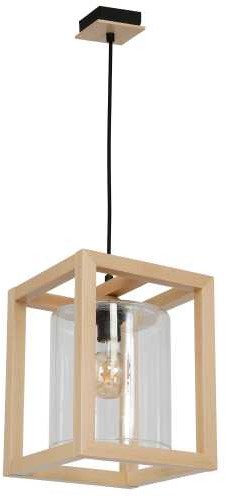 Luminex Lampa wisząca Legno 8423 lampa sufitowa drewniana 1x60W E27 brązowa