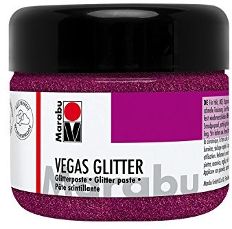 Marabu Błyszczące, efekt pasta Vegas Glitter, 225 ML, Glitter, Rosa