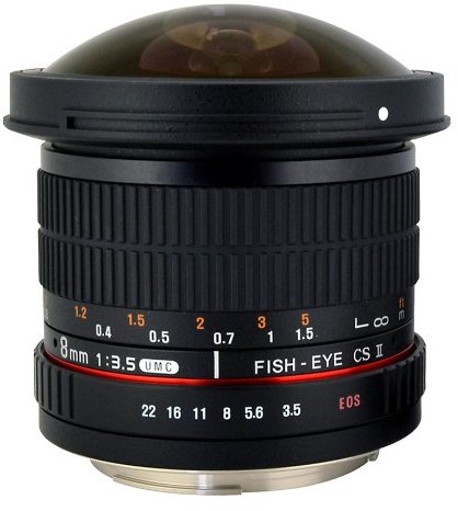 Rokinon 8mm f/2.5 HD Fisheye (HD8M-N)