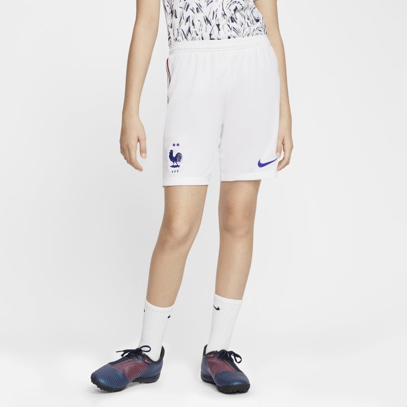 Nike Spodenki piłkarskie dla dużych dzieci FFF Stadium 2020 (wersja domowa/wyjazdowa) - Biel CD1168-100