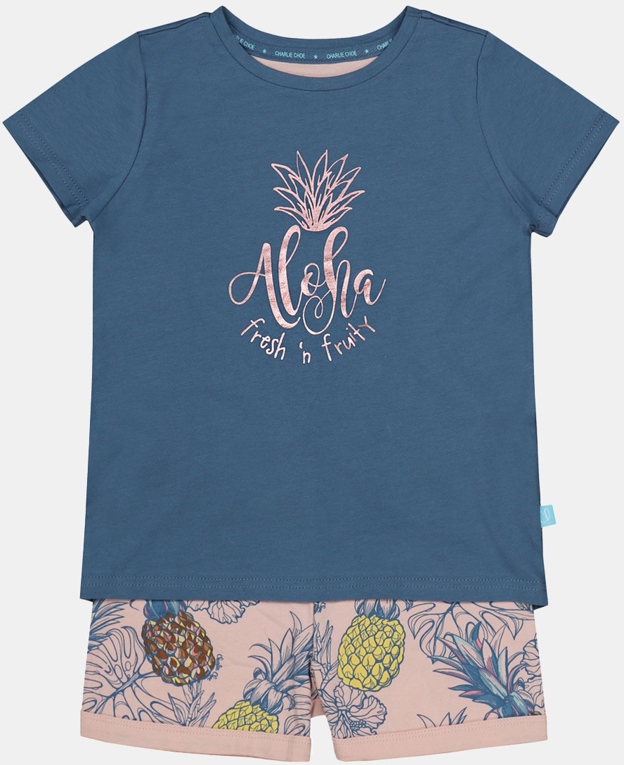 Charlie Choe Dziewczęca piżama Aloha Pineapple