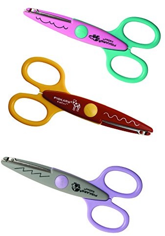 Fiskars 8233 zestaw nożyczek z motywem zwierząt z zoo, 3 szt. FI8233