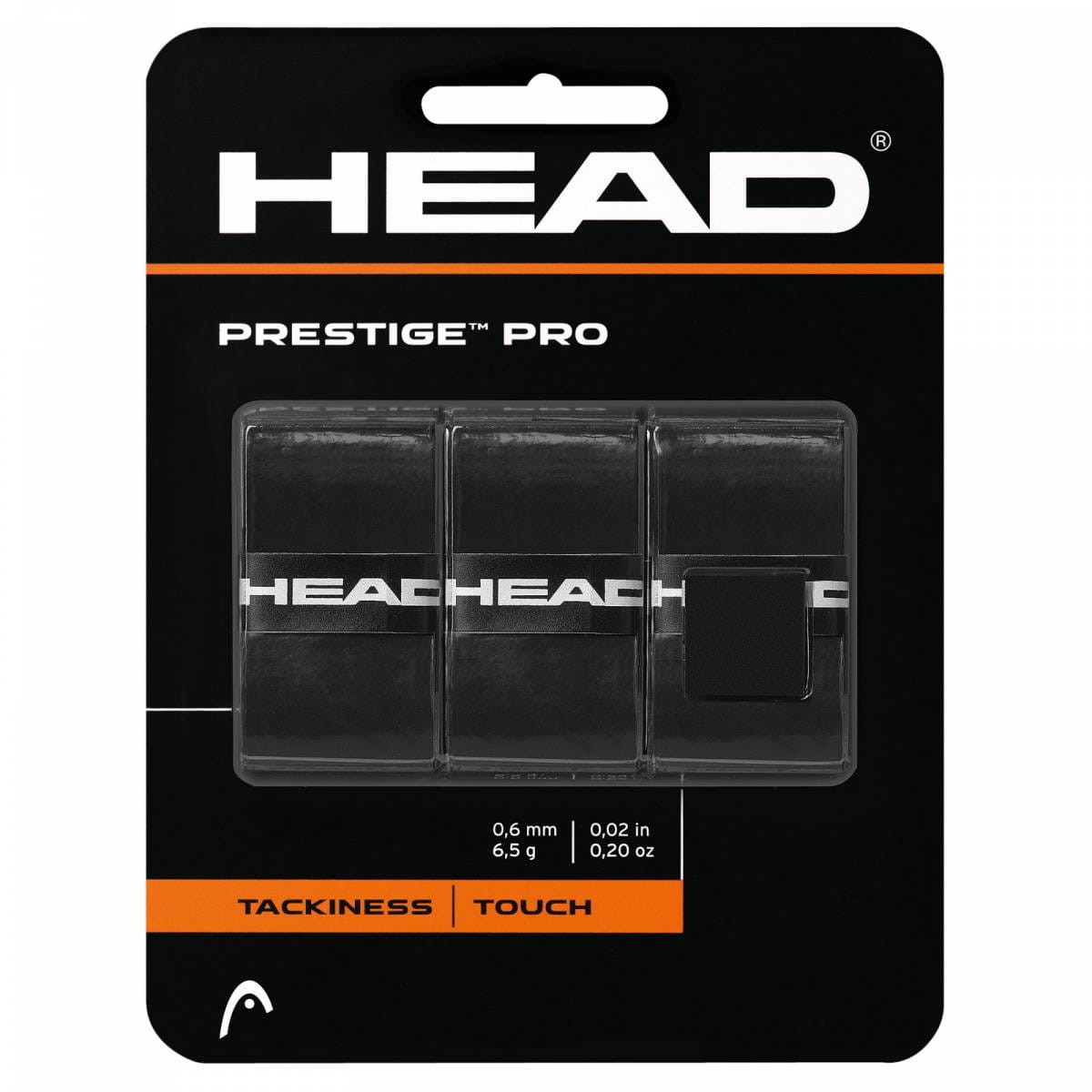 Head over Grip Prestige Pro 3-częściowy, czarna, One Size, 282009-BK 0726423276869