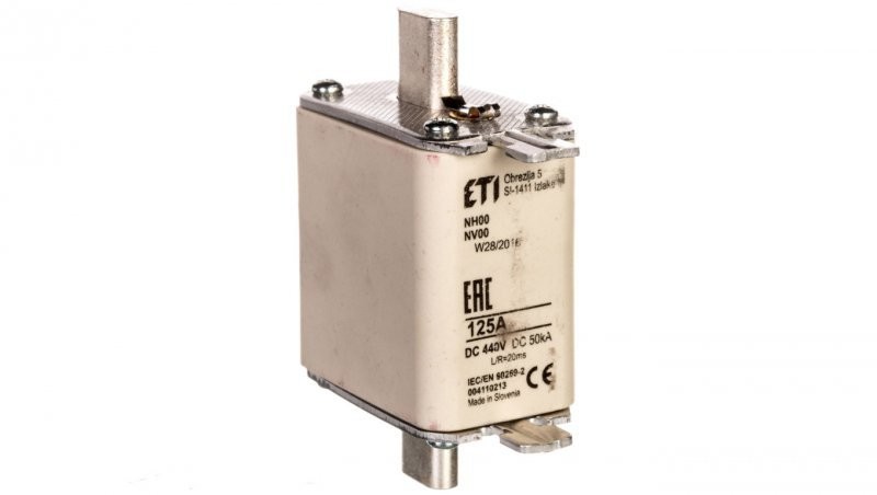Eti-Polam Wkładka bezpiecznikowa NH00 125A 440V DC WT-00 004110213
