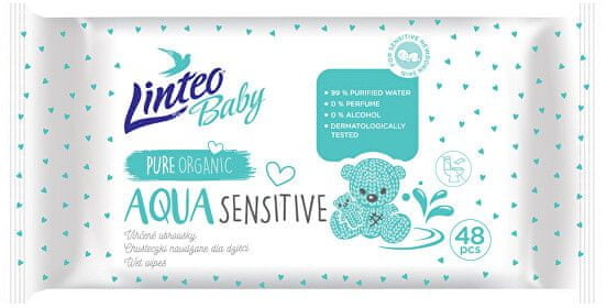 Linteo Chusteczki nawilżane Baby Aqua Sensitiv e Wariant 10 ks)