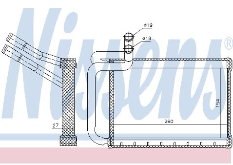 NISSENS Wymiennik ciepła, ogrzewanie wnętrza 77635