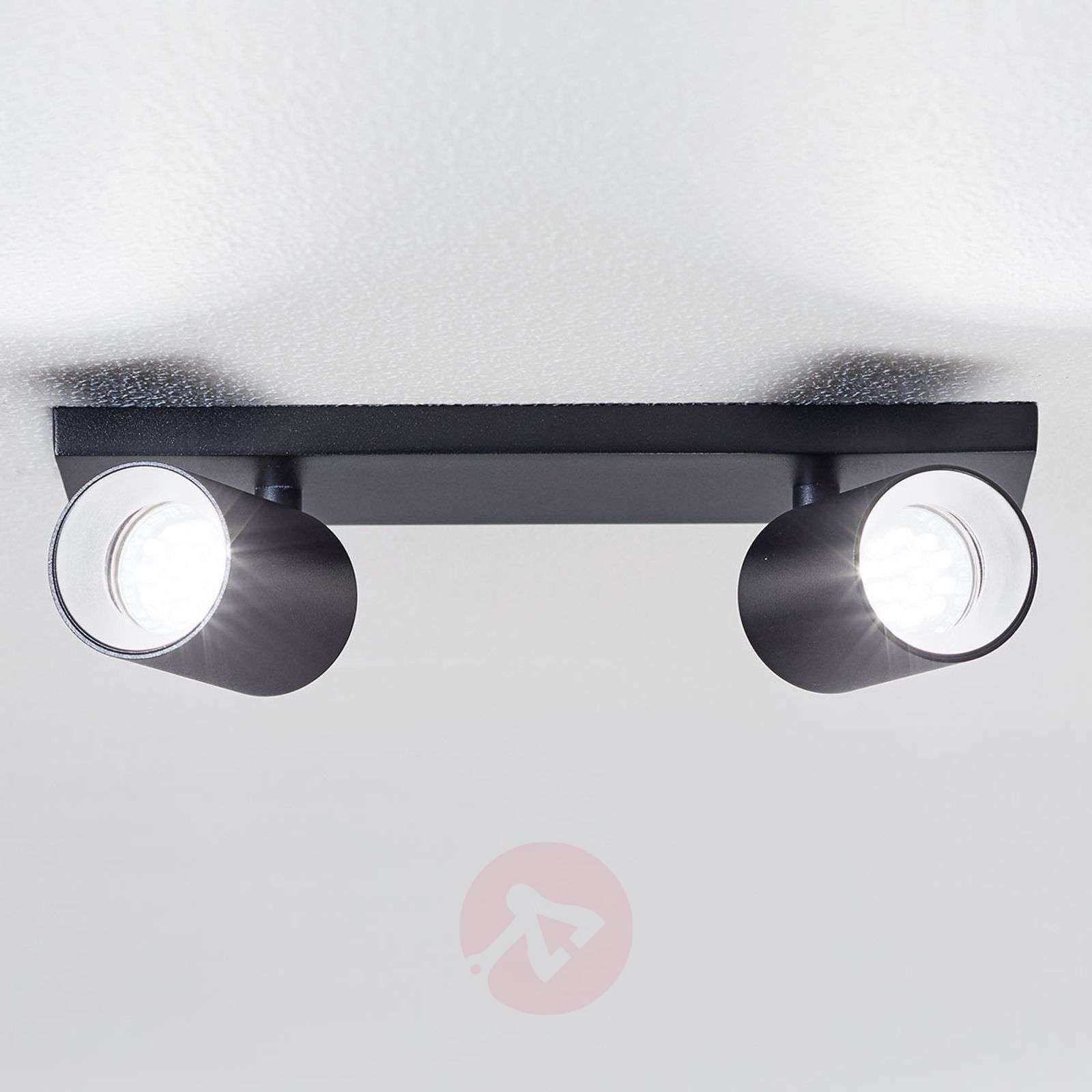 Lampenwelt com Reflektor Brinja, GU10, czarny, 2-pkt.