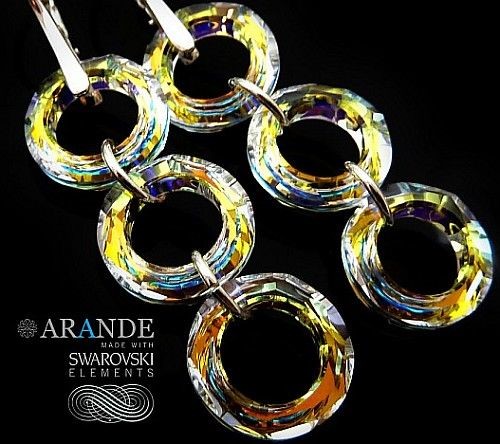 Swarovski Przepiękne Kolczyki Aurora Rings