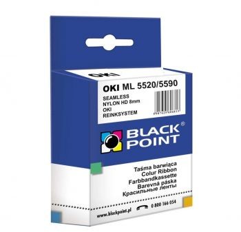 BlackPoint Black Point taśma barwiąca KBPO5520 zastępuje Oki ML 5520 5590 czarna 8 mm 1,6 m