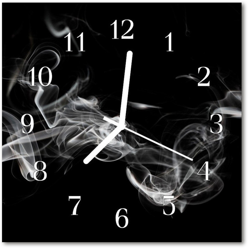 tulup pl Zegar szklany kwadratowy Dym 30x30cm