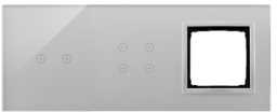 Simon Panel dotykowy Simon 54 Touch DSTR3240/71 3 moduły 2 pola dotykowe poziome 4 pola dotykowe otwór na osprzęt Simon 54 srebrna mgła