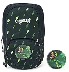 ergobag ergobag Plecak dla dzieci, uniseks Ergobag Ease Small Kids Backpack wielokolorowa Lampa błyskowa - czarna jeden rozmiar ERG-MIS-001-9Z8