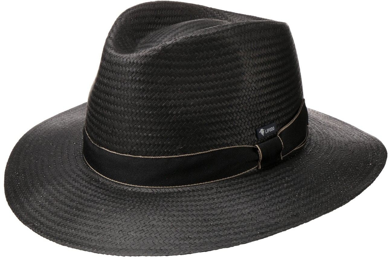 Kapelusz Słomkowy Black Traveller by Lipodo, czarny, XL (60-61 cm)