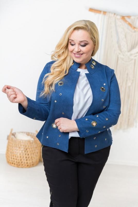 Tono Niebieska Marynarka MILIS Plus Size - Tono