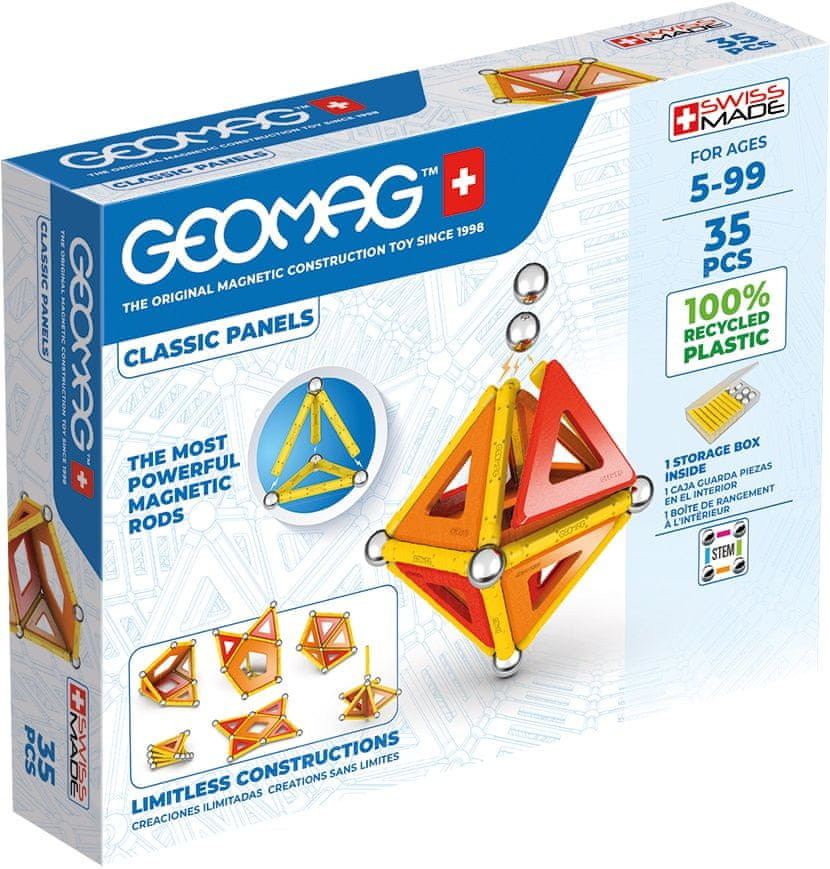 GeoMag klocki magnetyczne Classic Panels 35
