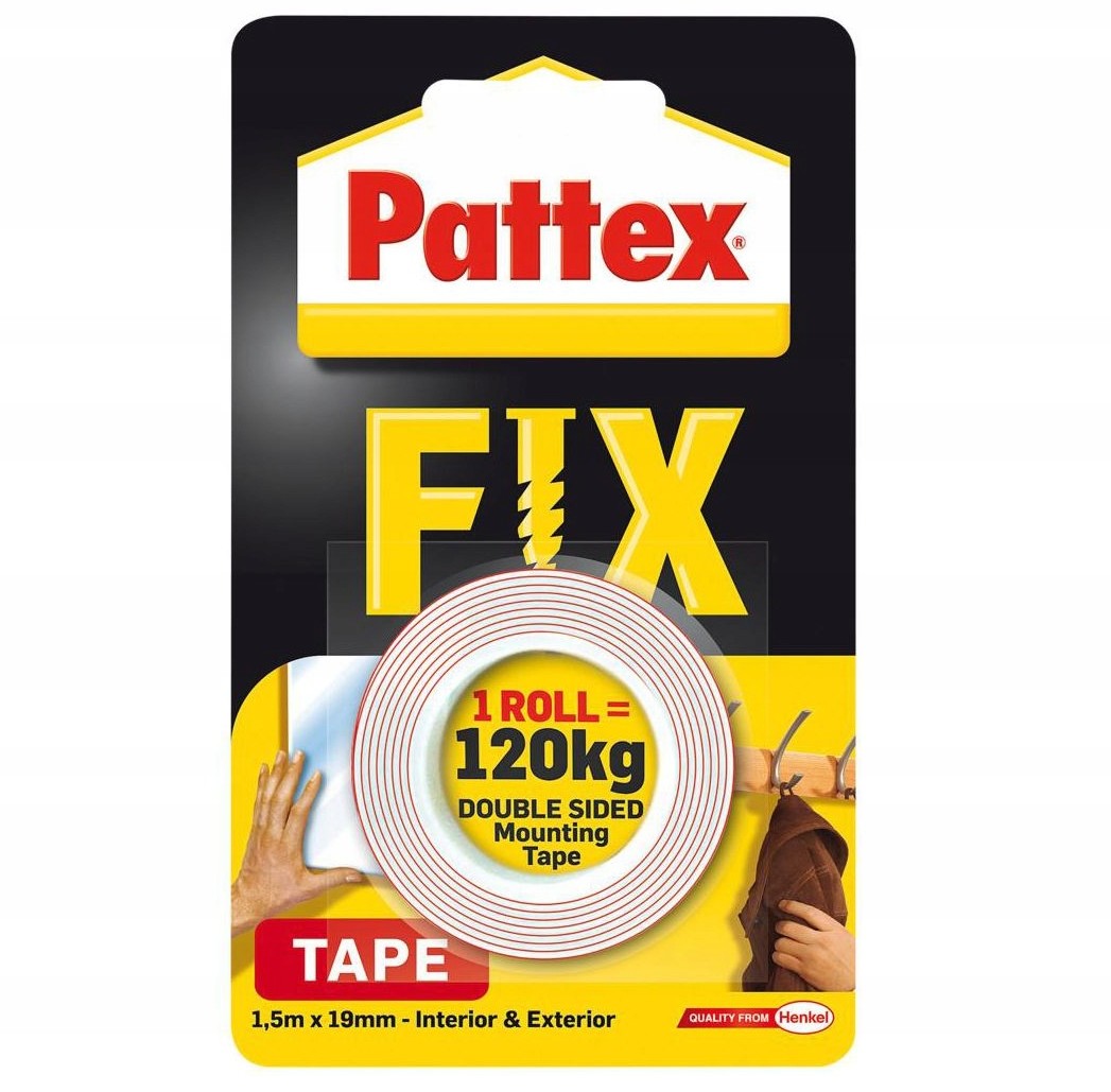 Pattex TAŚMA MONTAŻOWA DWUSTRONNA FIX 120 kg MOCNA