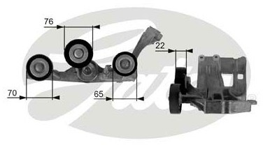 GATES Rolka napinacza, pasek klinowy wielorowkowy T38429