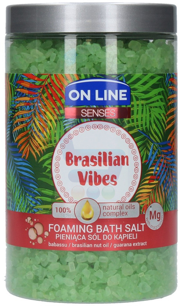 On Line Senses Pieniąca sól do kąpieli Brasilian Vibes 480 g