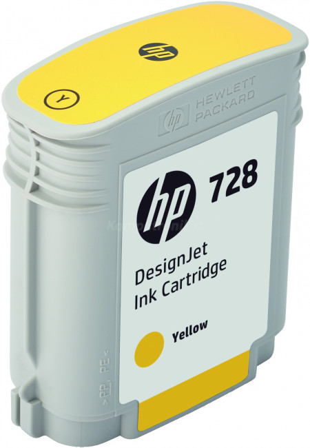 HP No 728 żółty (F9J61A)