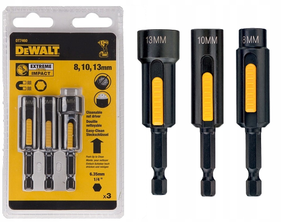 DeWALT DT7460 nasadki udarowe 8/10/13mm kpl 3szt