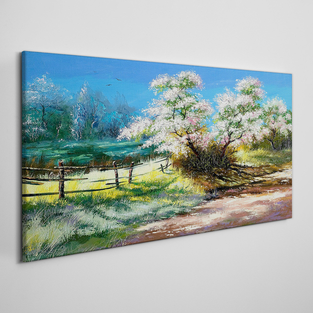 PL Coloray Obraz Canvas drzewa kwiaty przyroda 140x70cm