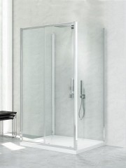 New Trendy K-0476 K-0476 Kabina prysznicowa NEW CORRINA trójścienna drzwi przesuwne pojedyncze 100x80x195 szkło czyste 6mm Active Shield