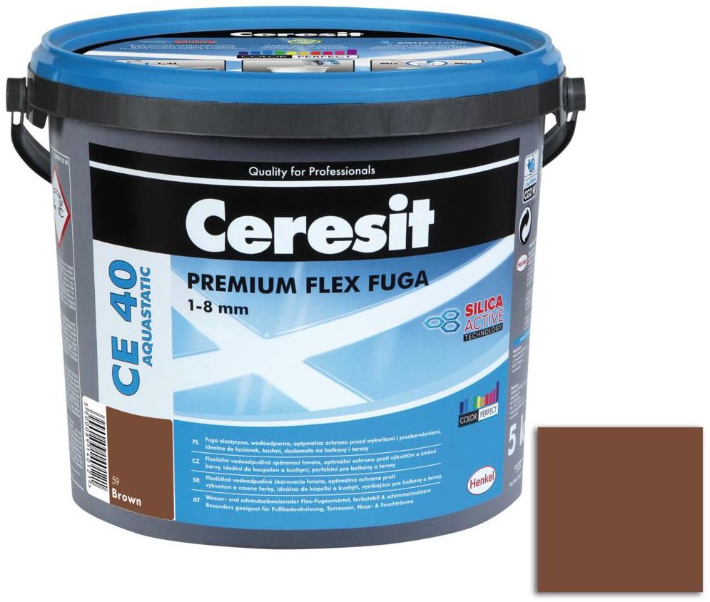 Ceresit Fuga cementowa WODOODPORNA CE40 brązowy 5 kg