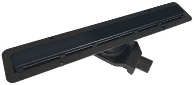 CONFLUO Odpływ liniowy CONFLUO Frameless Black Glass 55 cm