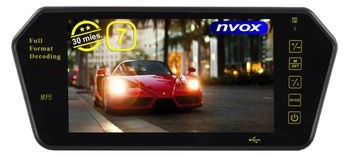 NVOX Monitor samochodowy cofania LCD 7  cali w lusterku wstecznym USB SD AV 12V NW701MP5