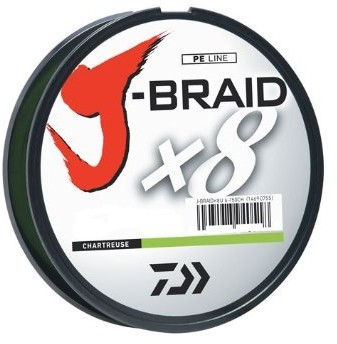 Daiwa J-Braid 8 Strand pleciony sznur 20lb 165yd 150 m Hallo-VIS Chartreuse 20 150 CH JB8U20-150CH