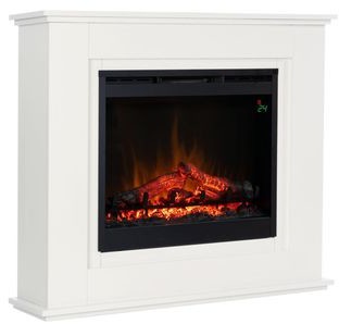 Opinie o Kominek elektryczny z obudową Optiflame Asti w kolorze białym ASTI