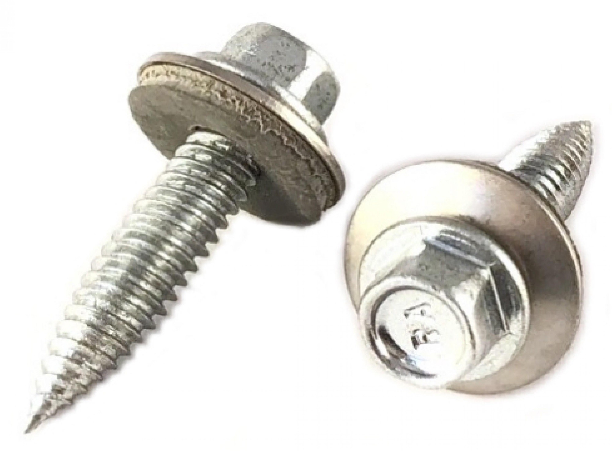 Blachowkręt 6x25 z gwintem podwójnym A2 + podkładka