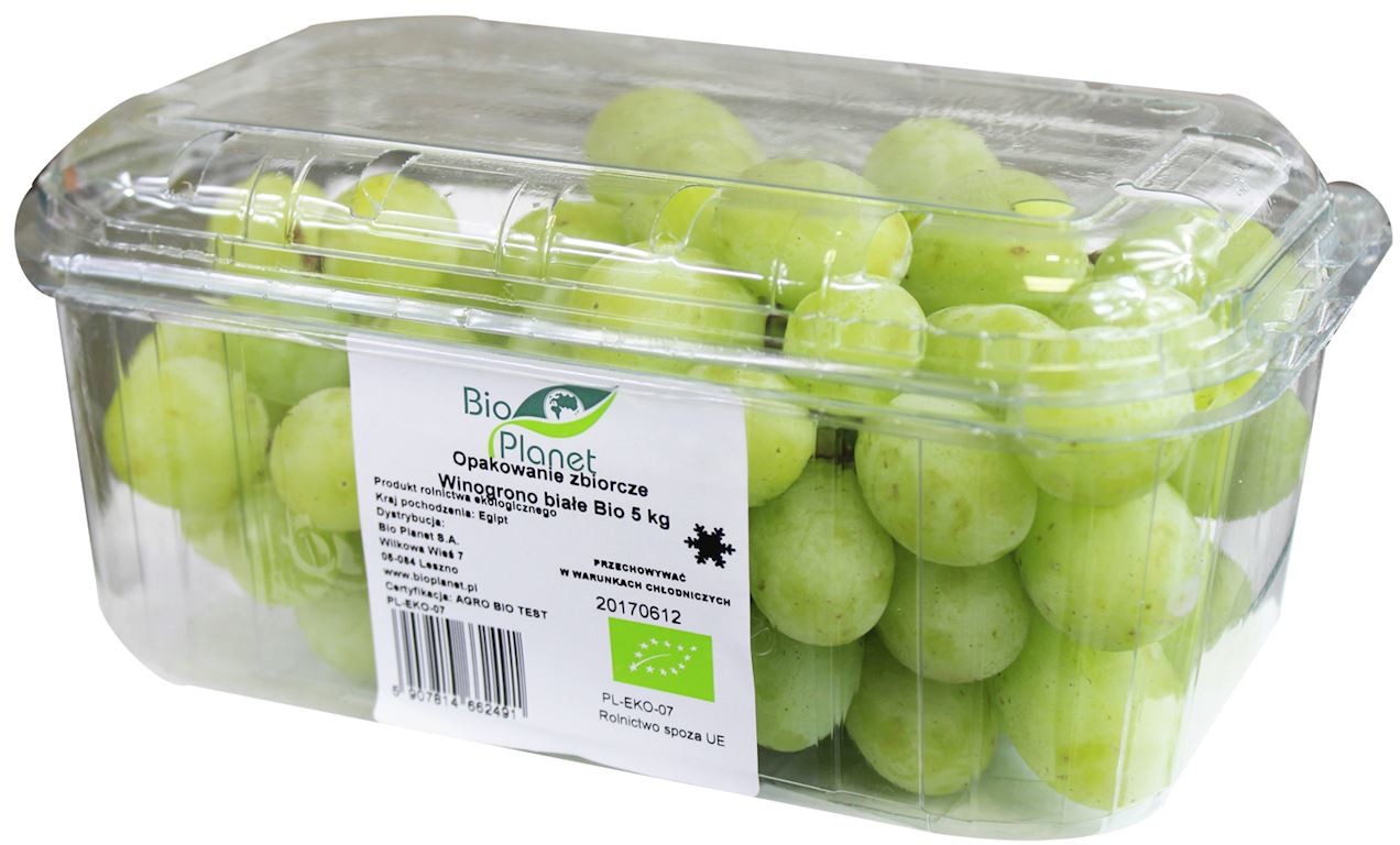 ŚWIEŻE WINOGRONA BIAŁE ŚWIEŻE BIO (około 0,50 kg)