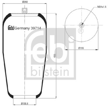 FEBI Mieszek, klimatyzacja FEBI 39714