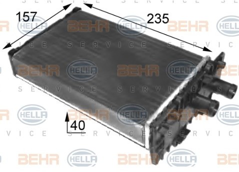 HELLA Wymiennik ciepła, ogrzewanie wnętrza 8FH 351 024-431